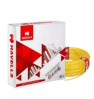 HAVELLS FR PVC Housing Wire, Length: 90 m [16.00 sq. mm, Yellow]